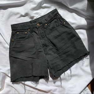 Versace denim shorts with leg split